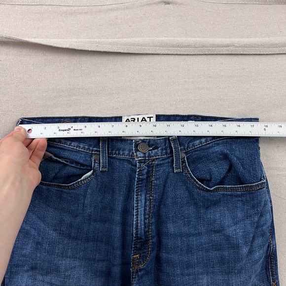 Ariat M4 Centralia Relaxed Straight Leg Jeans Mens 36x38 Blue Medium Wash Denim - Picture 6 of 8